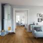 Preview: Parkett Boston Landhausdiele Eiche astig gebürstet geräuchert matt versiegelt Thede & Witte 