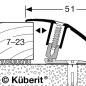 Preview: Küberit PPS Champion flex Anpassungsprofil 886 F2 edelstahl 100cm