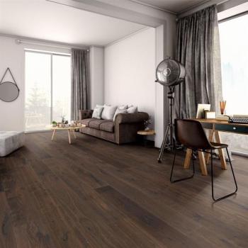 Parkett Boston Landhausdiele Eiche astig gebürstet kerngeräuchert geölt - Rohoptik Thede & Witte 