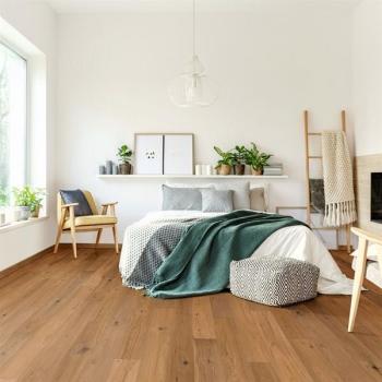 Parkett Boston Schmaldiele Eiche S astig gebürstet geölt Thede & Witte 