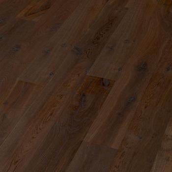 Parkett Boston Landhausdiele Eiche darkbrown astig gebürstet dunkel geräuchert geölt Thede & Witte 