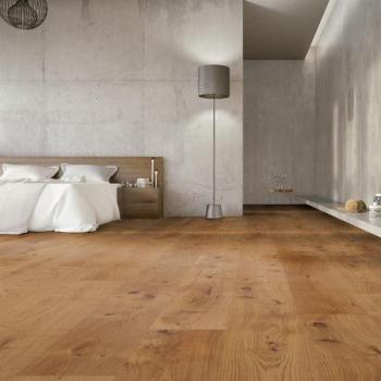 Parkett Boston Landhaus Breitdiele Eiche XL astig gebürstet geölt Thede & Witte 