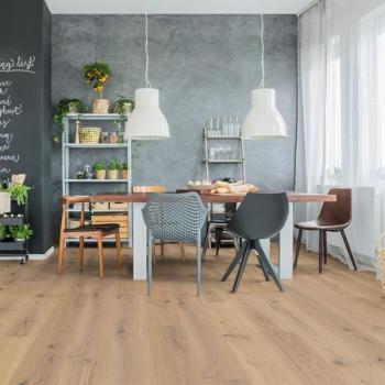 Parkett Euro Landhausdiele Eiche astig gebürstet leicht weiß geölt Thede & Witte