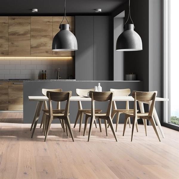 Parkett Boston Landhausdiele Eiche astig gebürstet weiß geölt Thede & Witte 