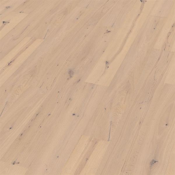 Parkett Boston Landhausdiele Eiche astig gebürstet weiß matt versiegelt Thede & Witte 