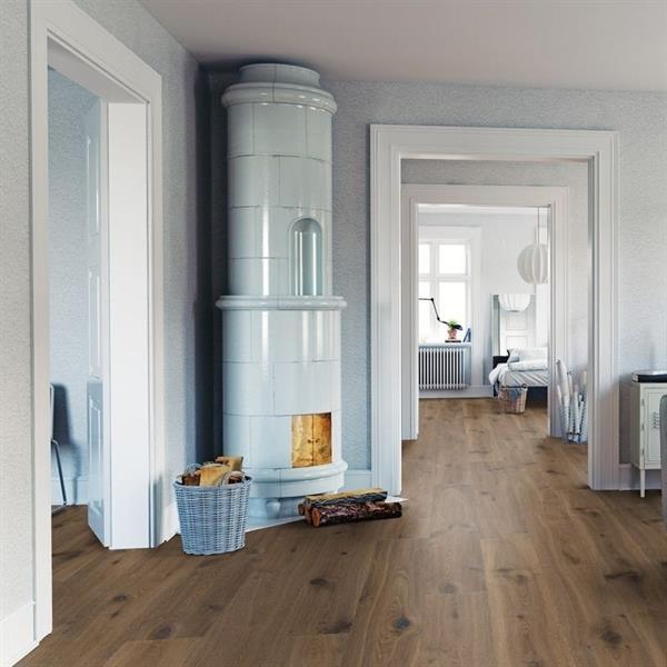 Parkett Boston Landhaus Breitdiele Eiche XL Desert astig geräuchert weiß geölt - tief gebürstet Thede & Witte 
